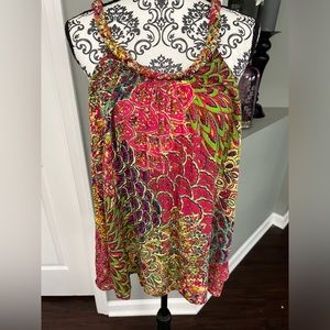 Blue Plate size XL racerback colorful top